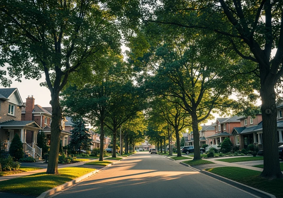 A quiet residential street in the Toronto area