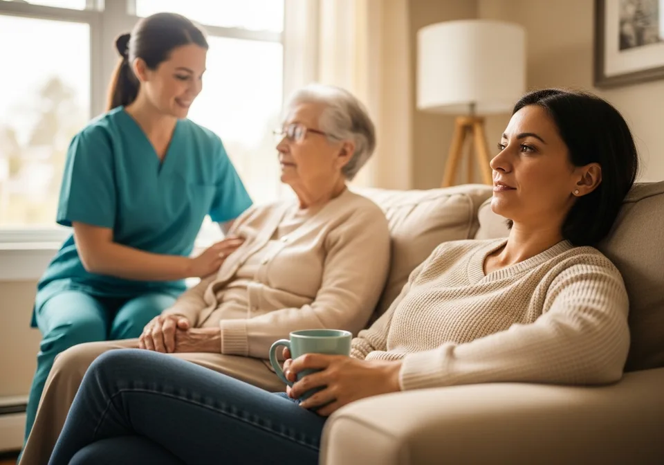 A Personal Support Worker giving a family caregiver a restful break
